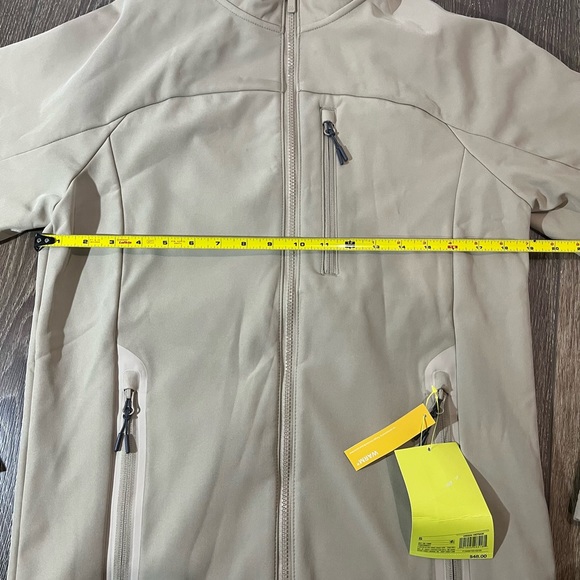 Mens All in Motion Fleece Softshell Jacket Beige Mens small jacket NEW 1222 - Picture 5 of 11